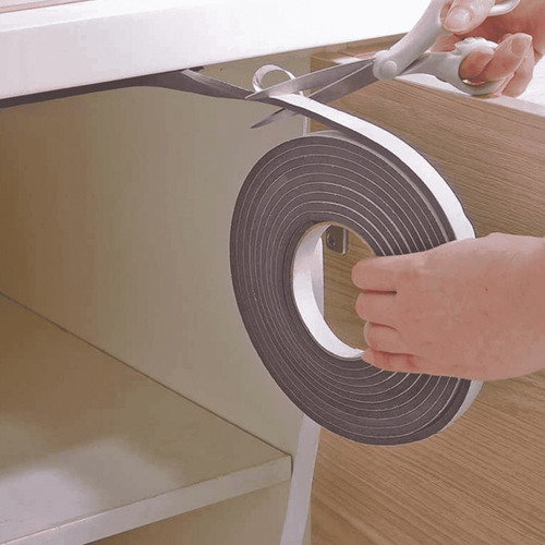 Fita Espuma Vedação Pvc Borracha 2mm 10m Preta 50mm