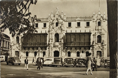 Antigua Foto Postal Perú Palacio Arzobispal 1956 (ff38