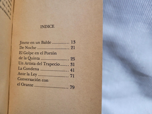 Conversacion Con El Orante Franz Kafka Losada