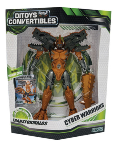 Ditoys Convertibles Tiranosaurio Marron Cyber Warriors