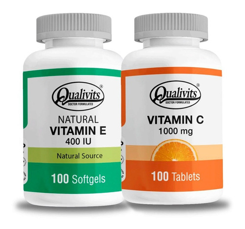 Vitamina C 1000 Mg + Vitamina E 400 Ui - Qualivits Vitaminas