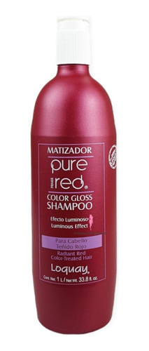 Shampoo Matizador Cabello Rojo Loquay Pelirrojo Teñido 1lt