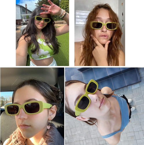 Pack De 3 Gafas De Sol Rectangulares Para Mujer Tskestvy, Re