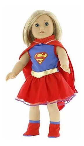 Super Girl Ropa De Muñecas Para 18  Muñecas: Super Hero Outf