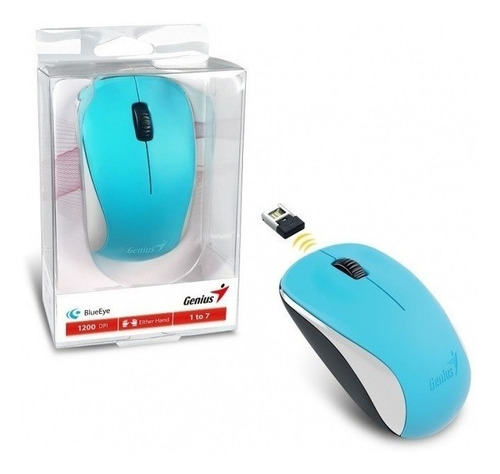 Imagen 1 de 5 de Mouse Inalambico Genius Nx-7000 Blueeye Usb Celeste