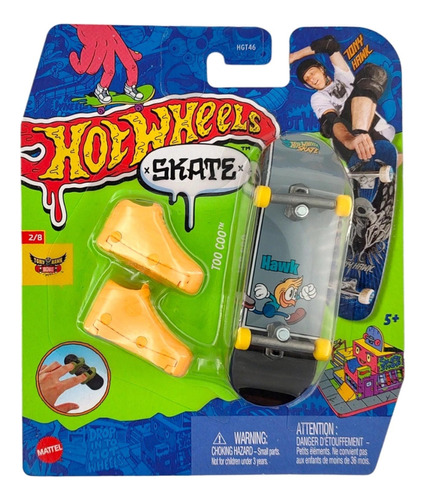 Hot Wheels Skate De Dedo Com Tenis Too Coo Hvj75