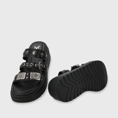 Sandalia Plataforma Negro Mujer 55922 Gotta