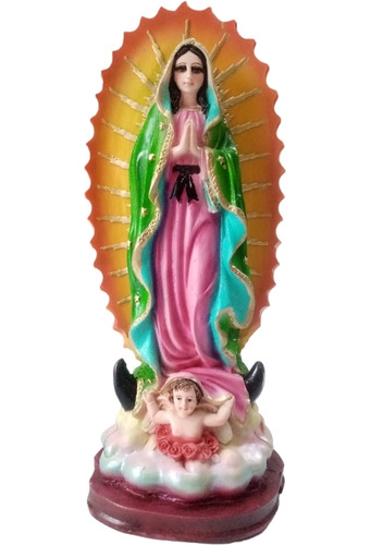 Virgen De Guadalupe, Figura De Resina, 30 Cm 