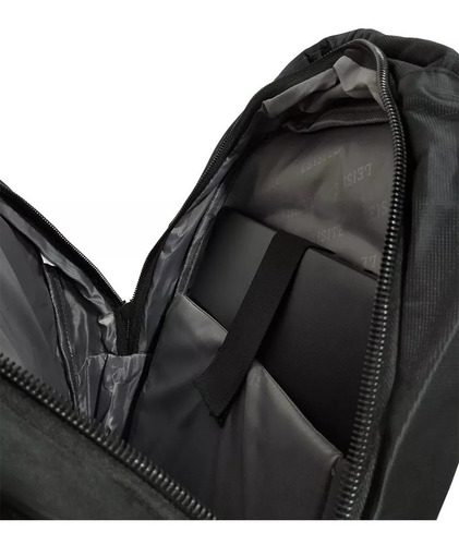 Mochila Preta Executiva Notebook Cabo De Aço Reforçada