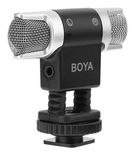 Imagen 5 de 7 de Micrófono Boya By-mm3 Stereo Doble Cabeza Camaras Celular