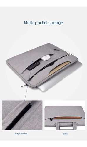 Funda Bolso Impermeable Con Bolsillo Notebook Gamer 15,6´