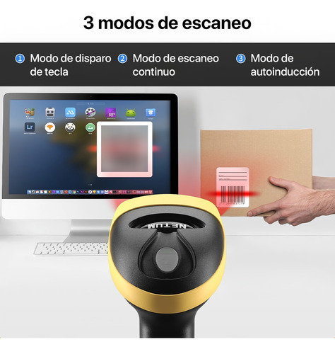 Lector Código Qr Barras Netum L8bl Pro Inalámbrico Bluetooth