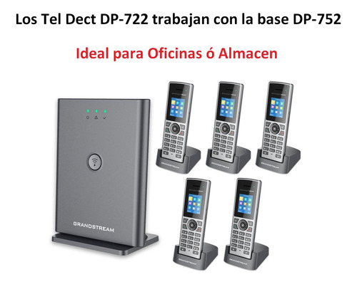 Teléfono Ip Inalámbrico Dect Grandstream Dp 722 Voip Pbx