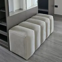 Comprar Puff De Diseño Canelon Pie De Cama Nordico Pana Antimanchas