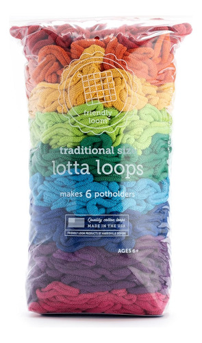 Friendly Loom Lotta Loops Rainbow - Bucles De Algodón