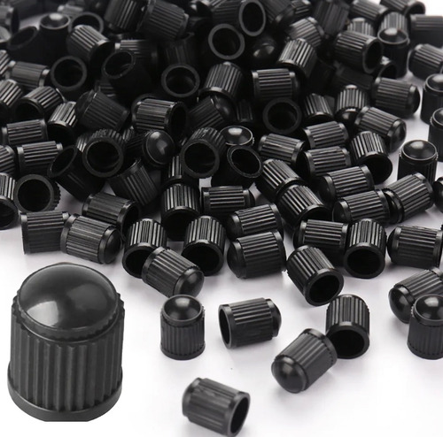 1000 Tapones Plástico Negro Para Válvula Rin Auto Moto