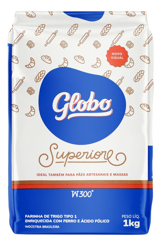 Farinha trigo Globo Superiore  de trigo 1 kg