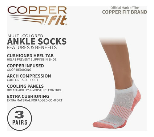 Calcetines Deportivos Copper Fit Unisex Talla L-xl