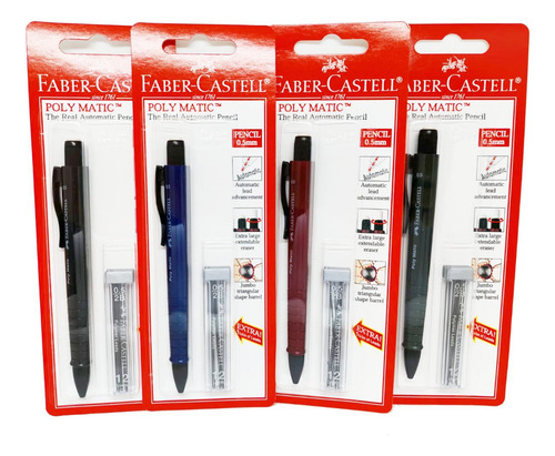 Portaminas Poly Matic Faber Castell 0.5mm + 12 Minas 2b