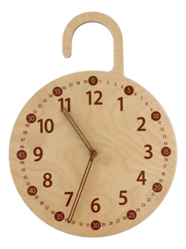 Reloj De Pared Redondo De Madera Para Habitación Infantil Co