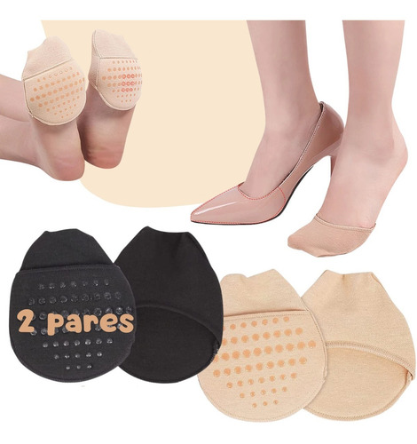 Calcetines Invisible Antideslizantes Punta Cubierta 2 Pares