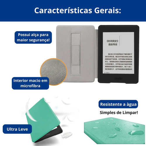 Capa Lisa Com Alça Proteção Para Kindle 2021 11 Geração 6.8'