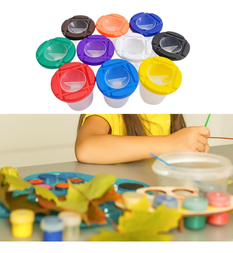 Vasos Para Pintura A Prueba De Derrames, Suministros De Arte
