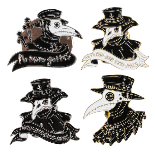 Set De Broches Punk Crow Plague Doctor, Estilo Mixto