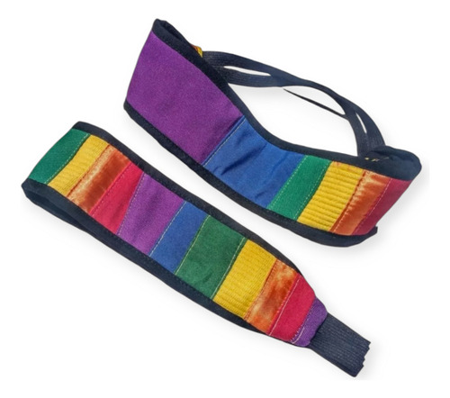 Vincha De Diseño Para El Pelo Tela Lgbt Upcycling Patchwork Lgbt Doble Borde Negro