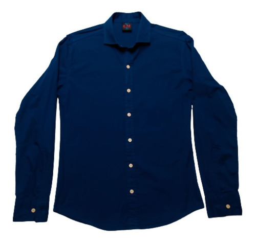 Camisa Azul Manga Larga Hombre Talle S Impecable