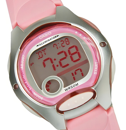 Reloj Casio Lw-200-4b Mujer Lw 200 Mejor Precio Color De La Malla Rosa Color Del Bisel Plateado Color Del Fondo Rosa