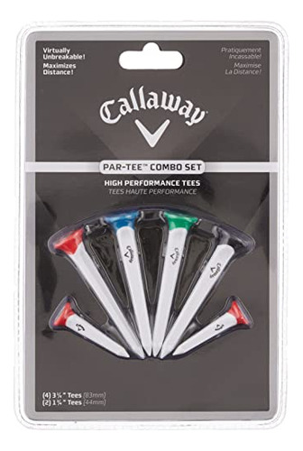 Camisetas De Golf De Plástico Callaway Par-tee, Blancas, Paq