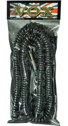 Imagen 3 de 4 de Cable Para Instrumento Vox Vcc-90 En Espiral Color Negro