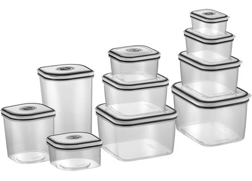Imagem 1 de 6 de Pote De Plástico Hermético (oferta Exclusiva) - 10 Unidades