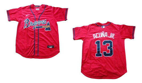 Camisa Nike Mlb Bravos De Atlanta Ronald Acuña # 13.