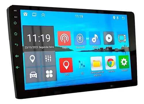comprar Central Multimídia 9 Pol Android Gps 2gb Ram Smart Sync Cor Preto