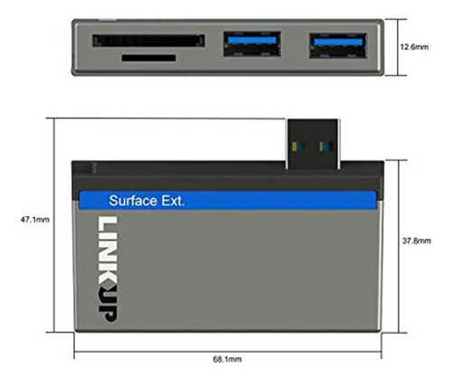 Linkup - Surface Pro (3/4/5/6) Compatible Sd Card Micro Memo
