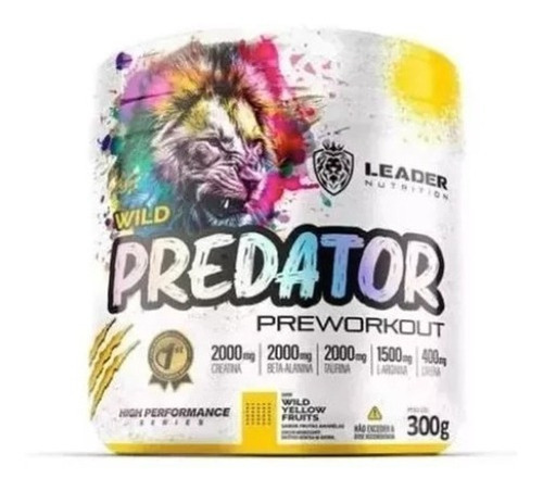 Pré-treino Wild Predator 300g - Leader Nutrition Concentrado