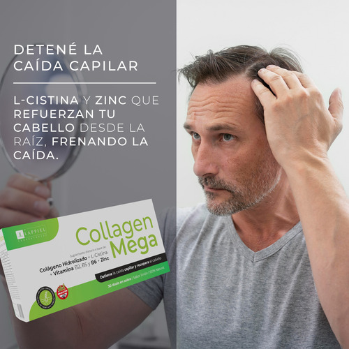 Biotina + L-cistina + Colageno | Combo ¡frená Caida De Pelo! Limón