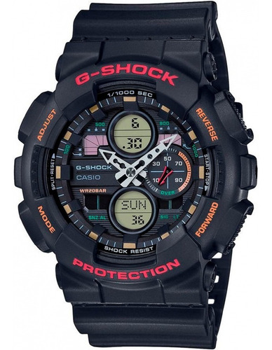 Relógio Masculino Casio G-shock Anadigi Ga-140-1a4dr + Nf