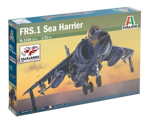 Avion Frs.1 Sea Harrier Italeri 1236 Escala 1/72 Armable