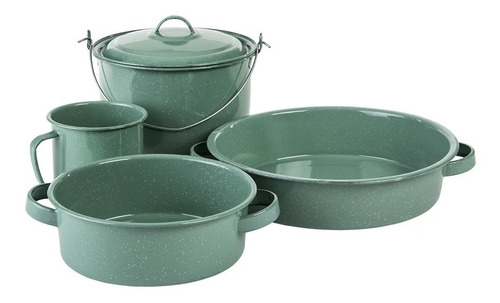 Batería De Cocina De Peltre 5 Piezas Cinsa Verde Jade Cinsa