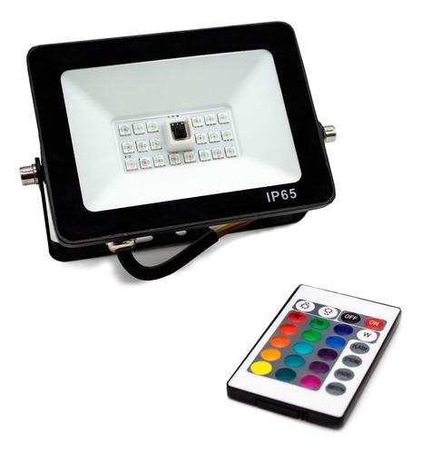 Reflector Led 10w Rgb Multicolor Tipo Tableta Delgado Ip65