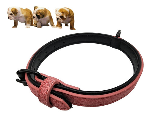 Collar Para Perros Diseño Elegante 43cm Color Rosado