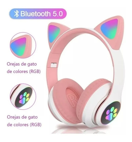 Cat Ear Audífonos Inalámbricos Bluetooth 5.0 Rva Audífonos