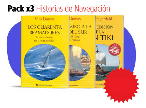 Pack 3 Libros Historias De Navegación De Dumas Y Heyerdah 