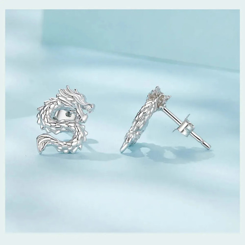 Aretes Mitología Dragón Dragones 100% Plata S925