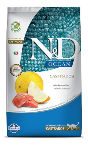 Alimento Nyd Ocean Gato Adulto Castrado 7.5 Kg