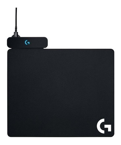 Imagen 1 de 6 de Mouse Pad gamer Logitech Powerplay de tela 344mm x 321mm x 2mm black