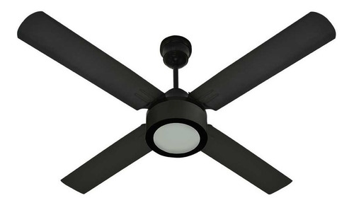 Imagen 1 de 9 de Ventilador de techo Protalia 3418 negro con 4 palas de metal 220 V